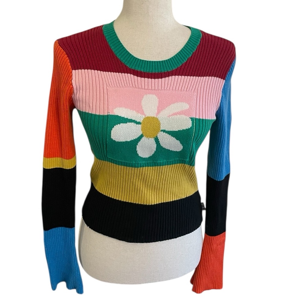 UNIF Dolly Daisy Multicolor Striped Sweater